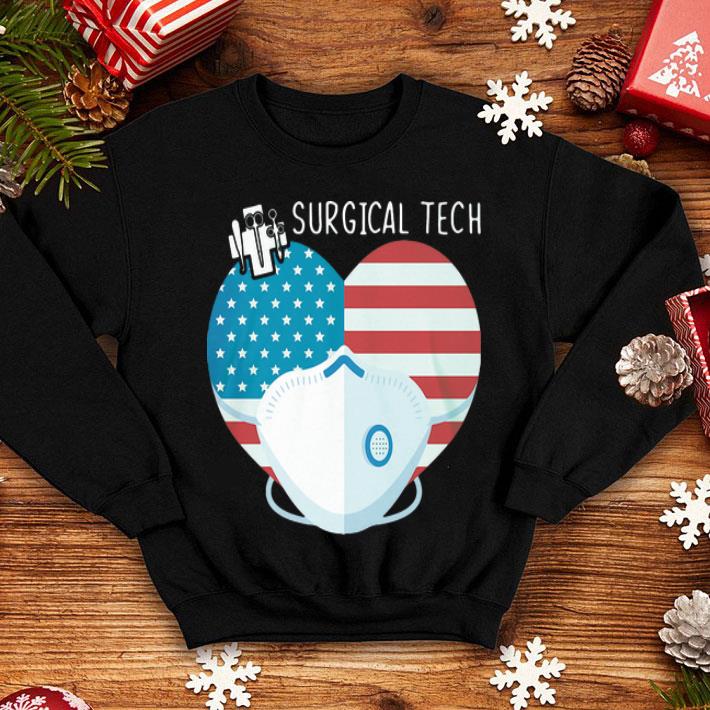 Surgical Tech Mask Heart American Flag Covid-19 shirt 12 Surgical Tech Mask Heart American Flag Covid-19 shirt