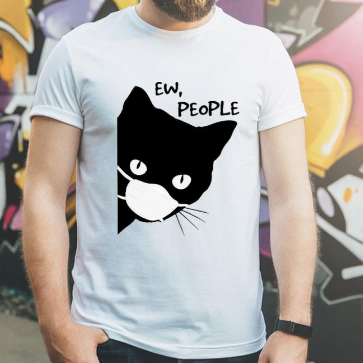 Black Cat Face Mask Ew People shirt