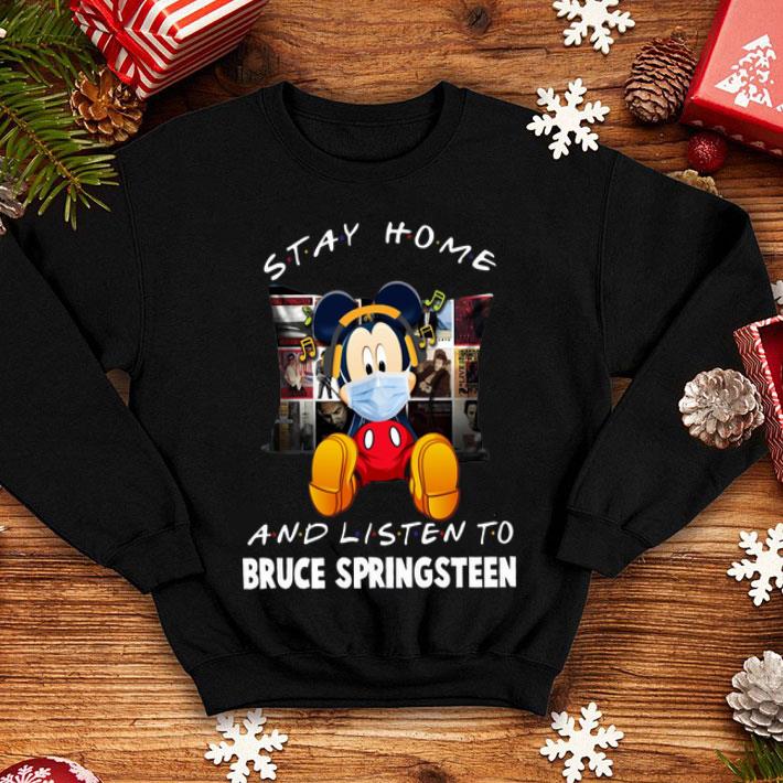 Mickey Mouse Stay Home And Listen To Bruce Springsteen shirt 1 Mickey Mouse Stay Home And Listen To Bruce Springsteen shirt