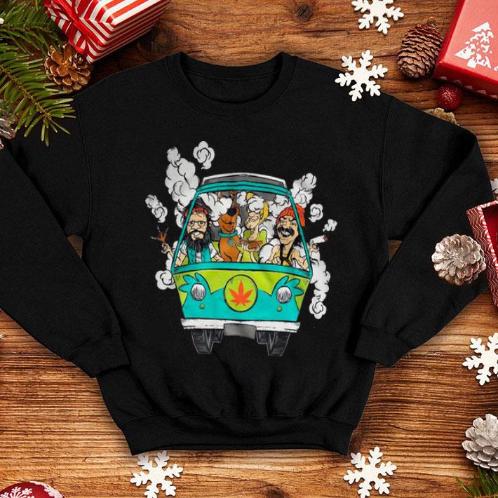 Hippie Car Cannabis Scooby Doo And Hippie Old Man Smoking Weed shirt 1 Hippie Car Cannabis Scooby Doo And Hippie Old Man Smoking Weed shirt