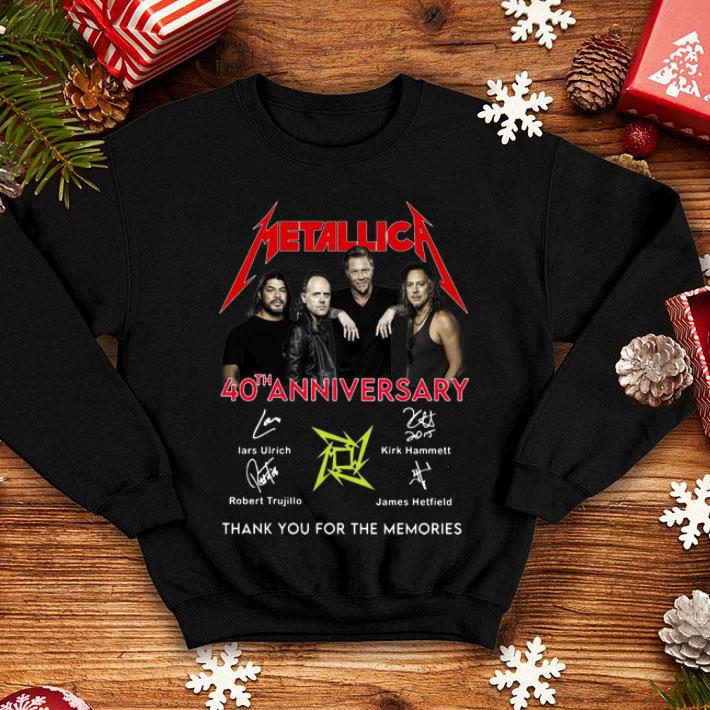 Metallica 40th Anniversary Thank You For The Memories Signatures shirt