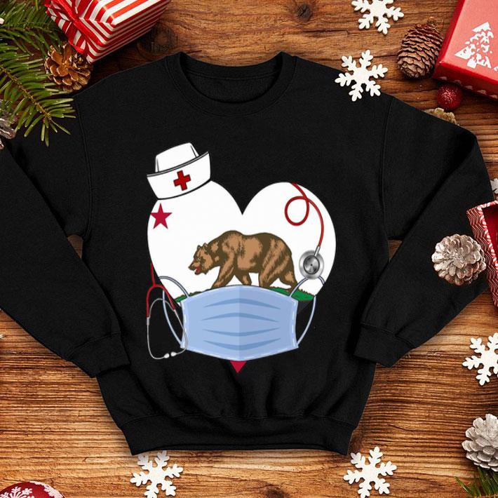 California State Flag The Bear Heart Nurse Stethoscope shirt 5c7e9700 california state flag the bear heart nurse stethoscope shirt 4 - California State Flag The Bear Heart Nurse Stethoscope shirt