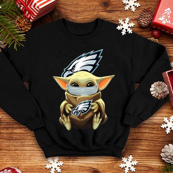 Star Wars Baby Yoda Face Mask Hug Philadelphia Eagles shirt