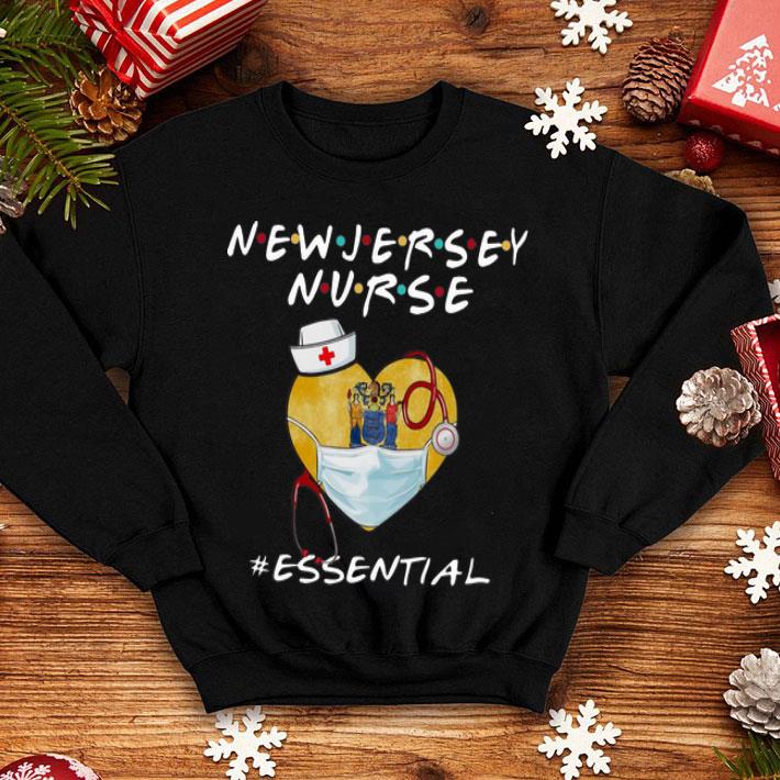 New Jersey Nurse Heart Stethoscope New Jersey Flag #Essential shirt