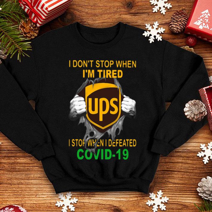 United Parcel Service Blood Inside I Stop When I Defeated Covid-19 shirt