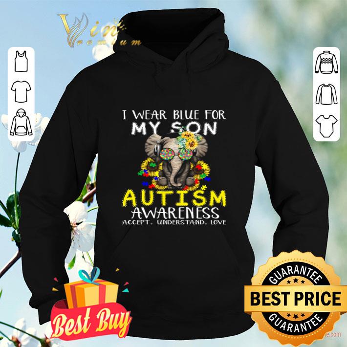 95f152c0 elephant flowwers i wear blue for my son autism awareness accept understand love shirt 4 - Elephant Flowwers I Wear Blue For My Son Autism Awareness Accept Understand Love shirt