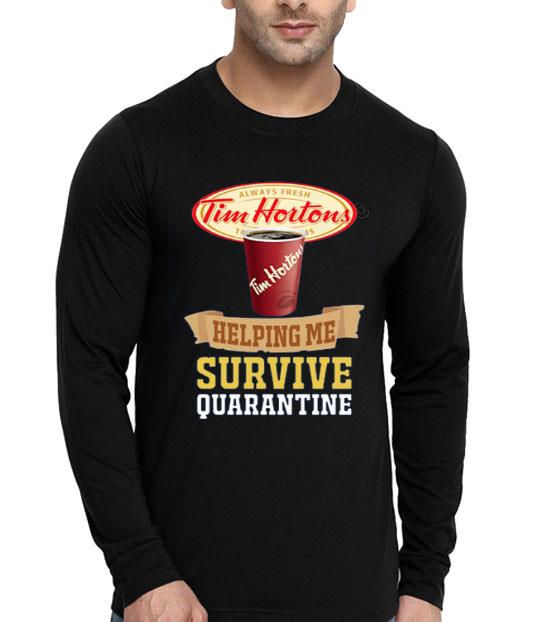 9a0535e5 hot tim hortons helping me survive quarantine shirt 4 - Hot Tim Hortons Helping Me Survive Quarantine shirt