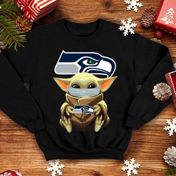 Star Wars Baby Yoda Face Mask Hug Seattle Seahawks shirt