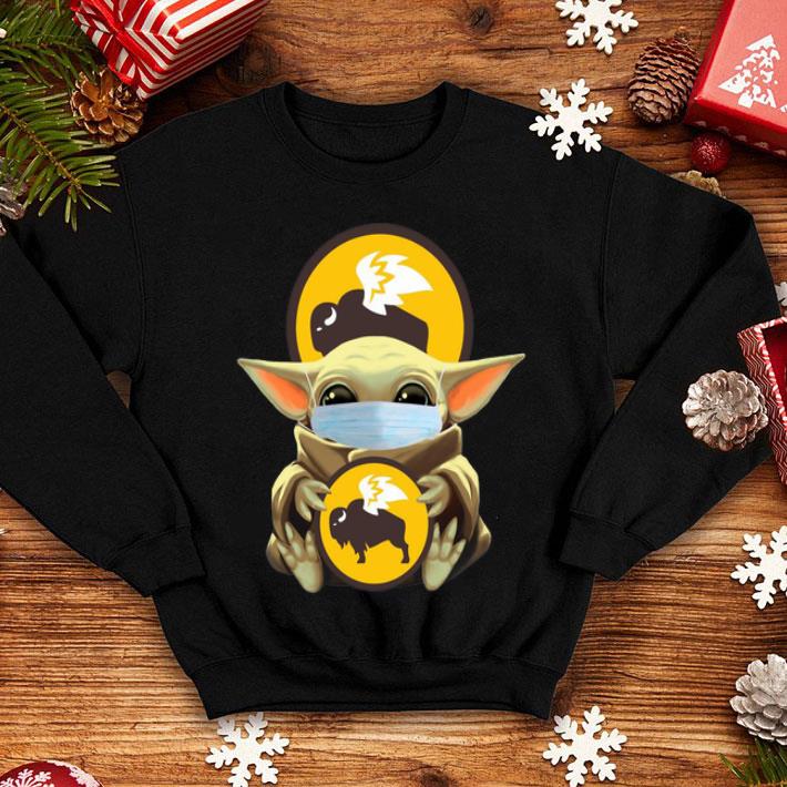 Star Wars Baby Yoda Mask Hug Buffalo Wild Wings Covid-19 shirt