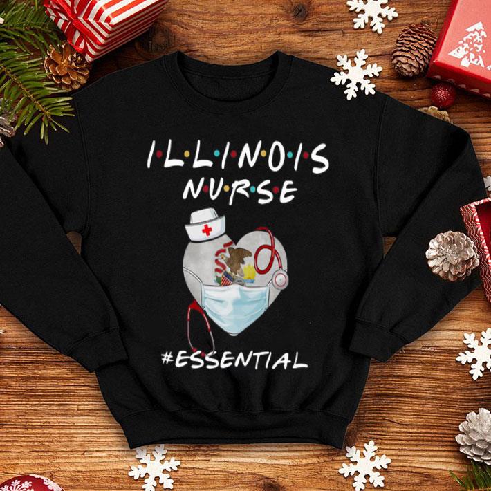 addf36cd illinois nurse heart stethoscope illinois flag essential shirt 4 - Illinois Nurse Heart Stethoscope Illinois Flag #Essential shirt