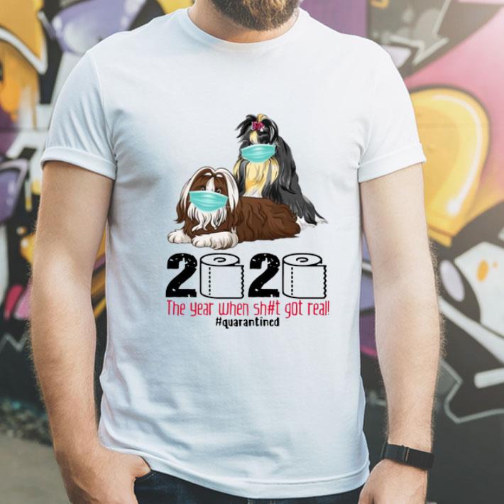 Dogs Mask 2020 The Year When Shit Got Real #Quarantined shirt 1 Dogs Mask 2020 The Year When Shit Got Real #Quarantined shirt