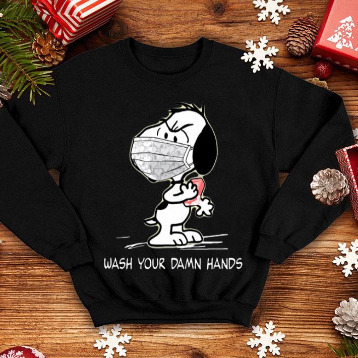 Snoopy Face Mask Wash Your Damn Hands shirt