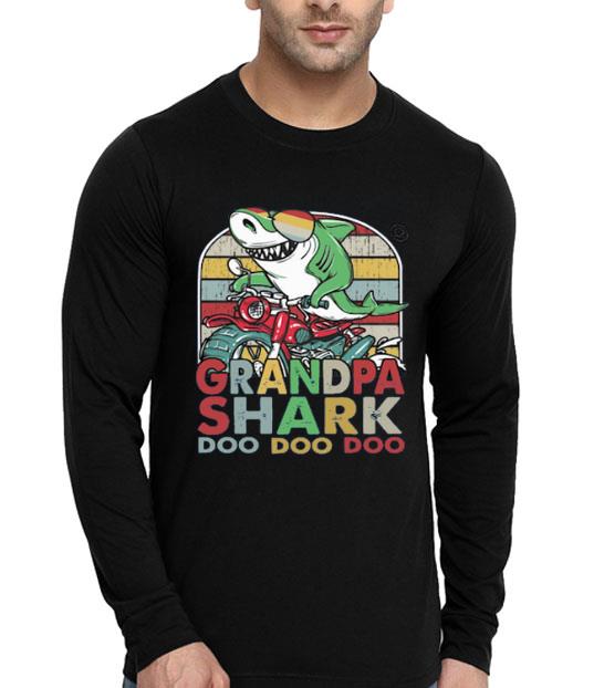 d7291b12 hot grandfather shark doo doo doo biker premium shirt 4 - Hot Grandfather Shark Doo Doo Doo Biker Premium shirt