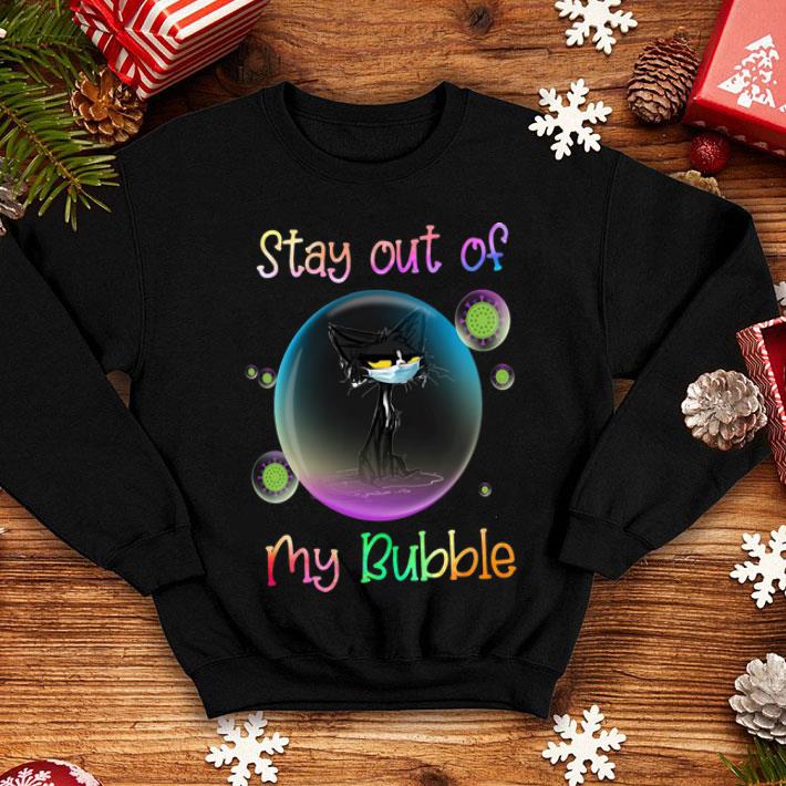 dd7b8666 black cat face mask stay out of my bubble shirt 4 - Black Cat Face Mask Stay Out Of My Bubble shirt
