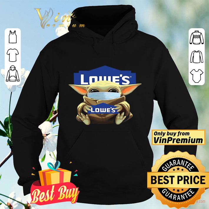 e29178e7 baby yoda mask hug lowe s logo shirt 4 - Baby Yoda Mask Hug Lowe’s logo shirt