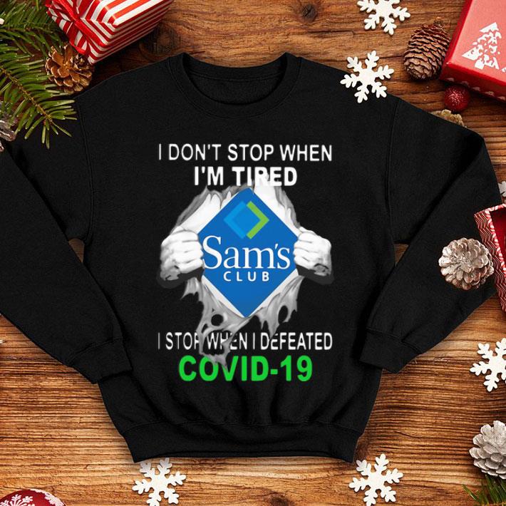 Sam's Club Blood Inside I Stop When I Defeated Covid-19 shirt