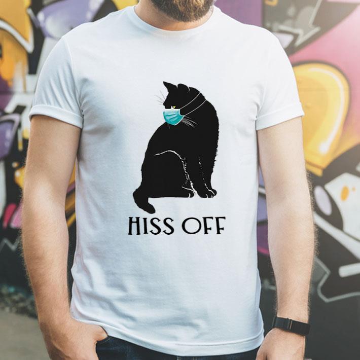 Black Cat Covid Mask Hiss Off shirt