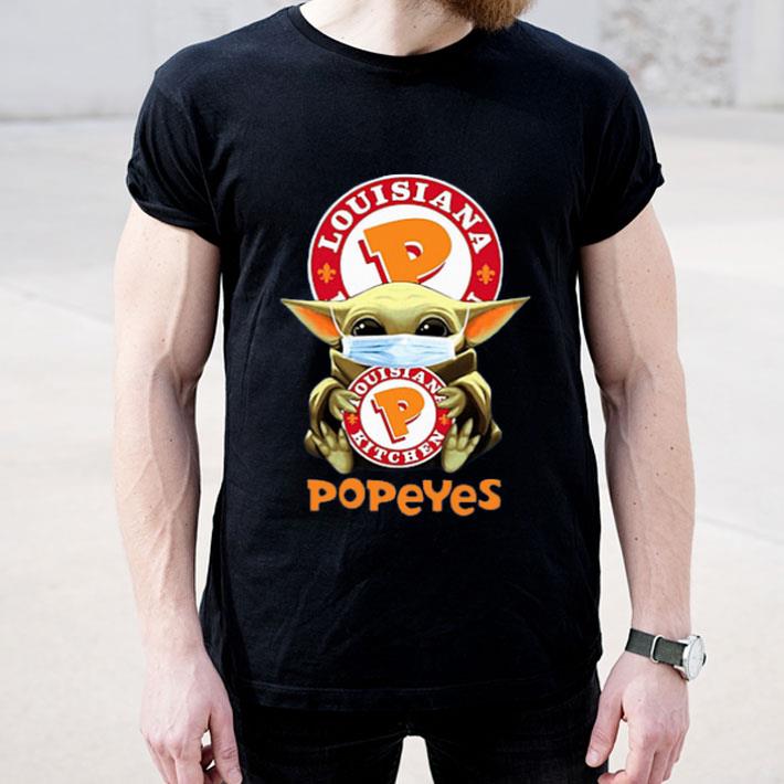 eded9326 top star wars baby yoda mask hug louisiana popeyes covid 19 shirt 4 - Top Star Wars Baby Yoda Mask Hug Louisiana Popeyes Covid-19 shirt