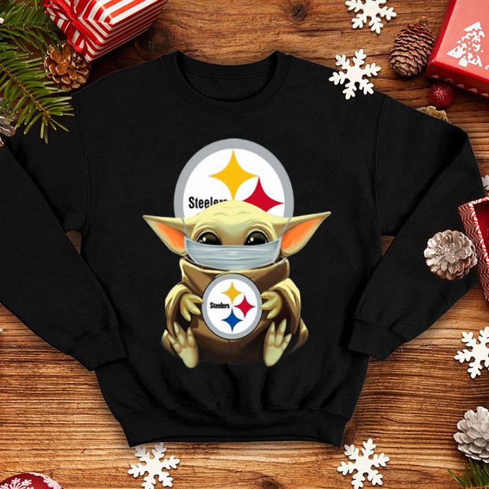 f380b89e star wars baby yoda face mask hug pittsburgh steelers shirt 4 - Star Wars Baby Yoda Face Mask Hug Pittsburgh Steelers shirt