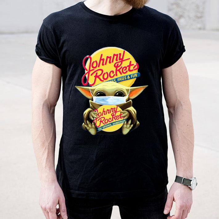 fad1dfb6 top star wars baby yoda mask hug johnny rockets hamburger covid 19 shirt 4 - Top Star Wars Baby Yoda Mask Hug Johnny Rockets Hamburger Covid-19 shirt