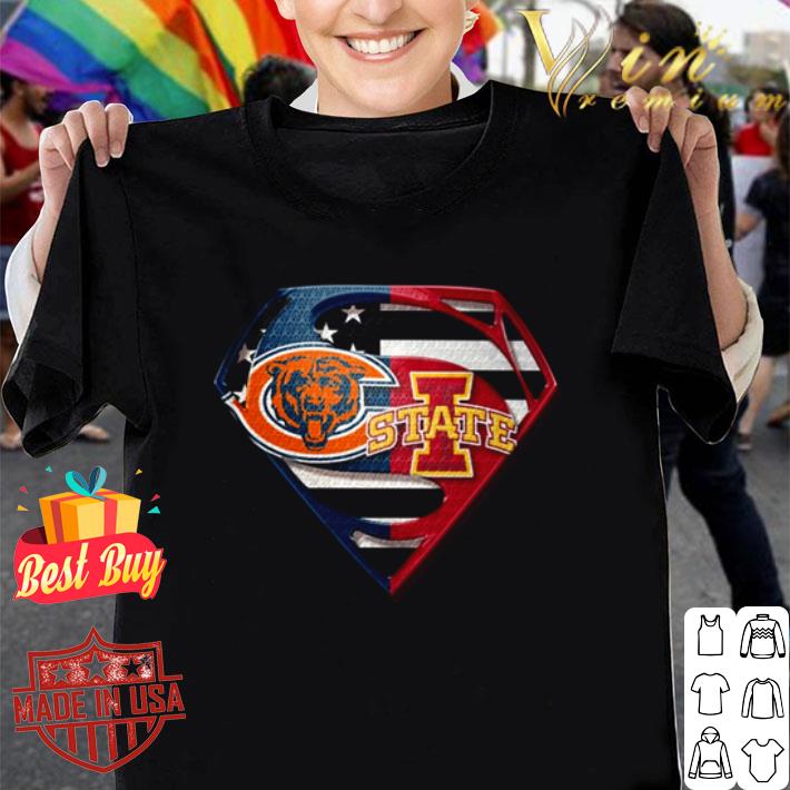 Chicago Bears and Iowa State Cyclones inside Superman logo shirt