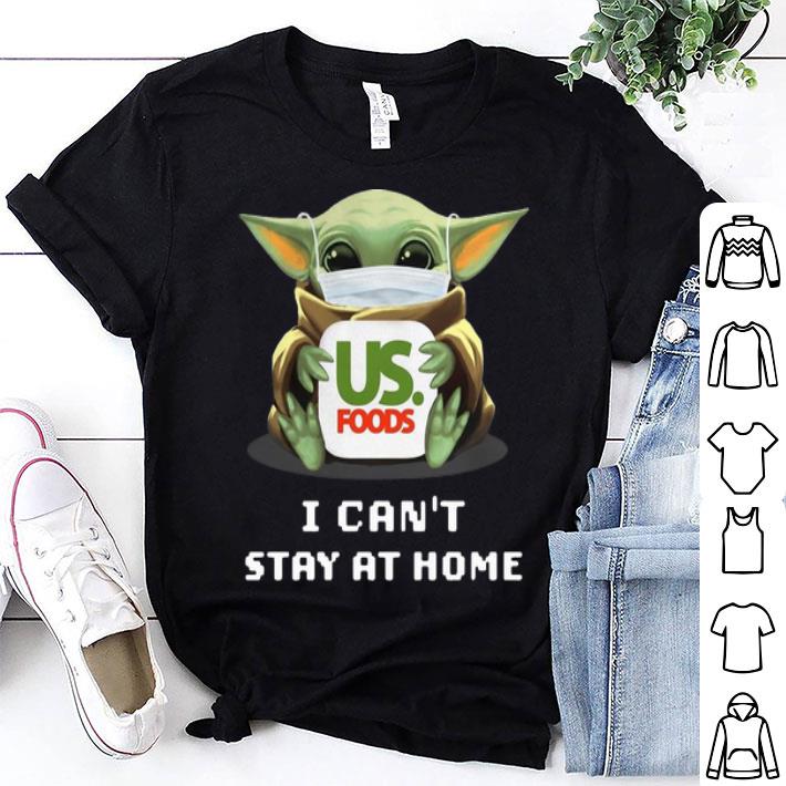 Star Wars Baby Yoda Mask Hug US Food I Can't Stay At Home shirt