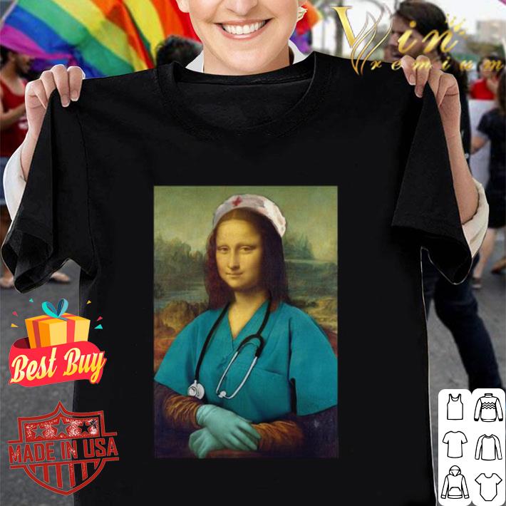 Mona Lisa mashup nurse Coronavirus shirt