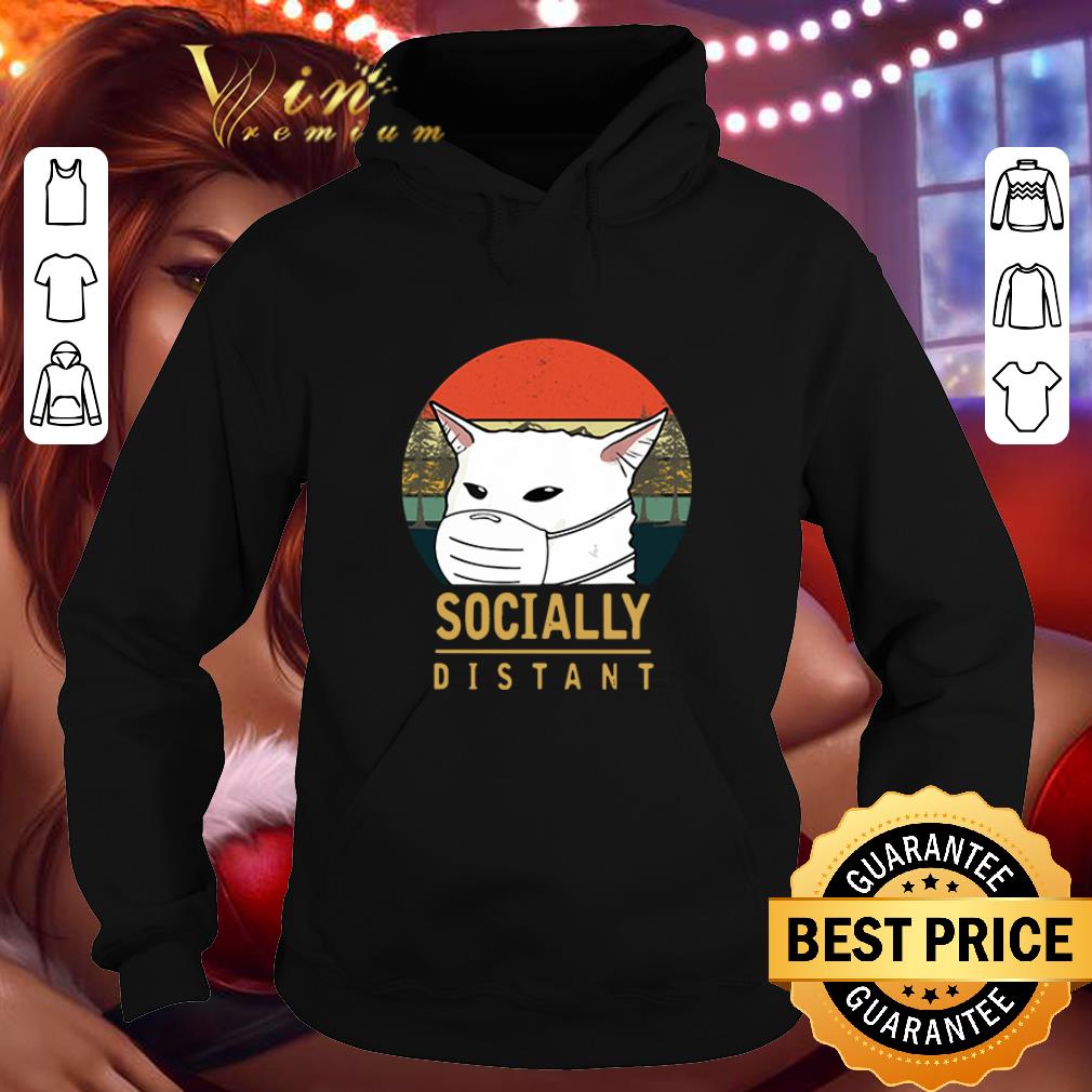 Smudge the Cat mask socially distant vintage shirt