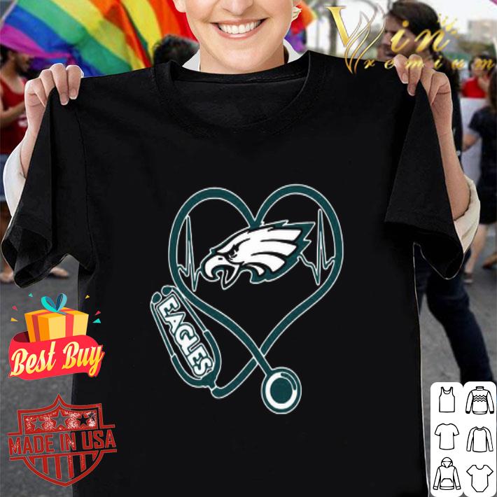 Heartbeat Nurse Philadelphia Eagles Stethoscope shirt