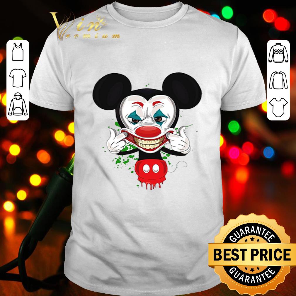 Mickey Mouse mashup Joker smile hahaha shirt Mickey Mouse mashup Joker smile hahaha shirt