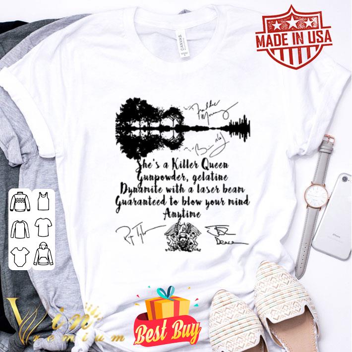 killer Queen Lyrics signatures guitar lake shirt