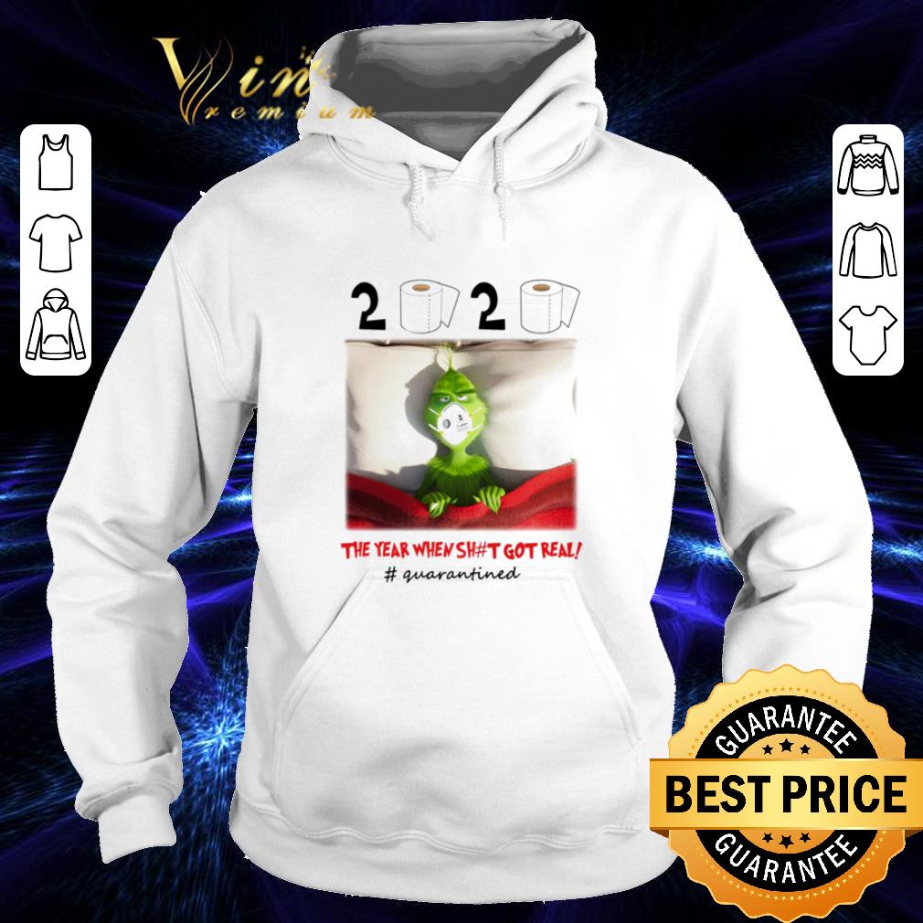 Grinch mask 2020 the year when shit got real quarantined shirt