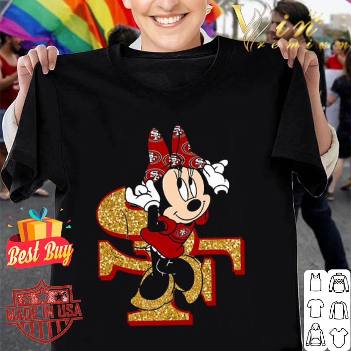 Diamond Minnie Mouse and San Francisco 49ers Logo shirt