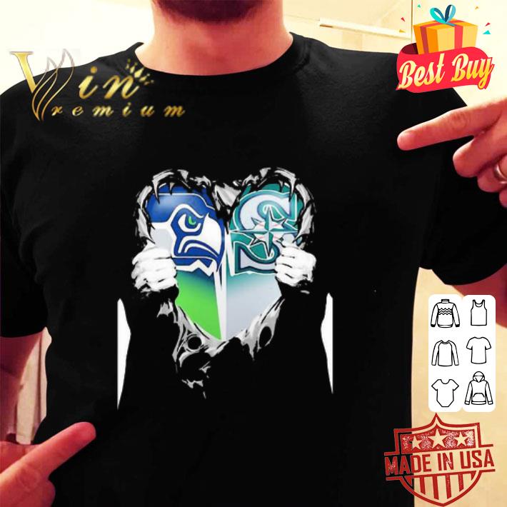 Inside Me Seattle Seahawks And Seattle Mariners Logo shirt Inside Me Seattle Seahawks And Seattle Mariners Logo shirt