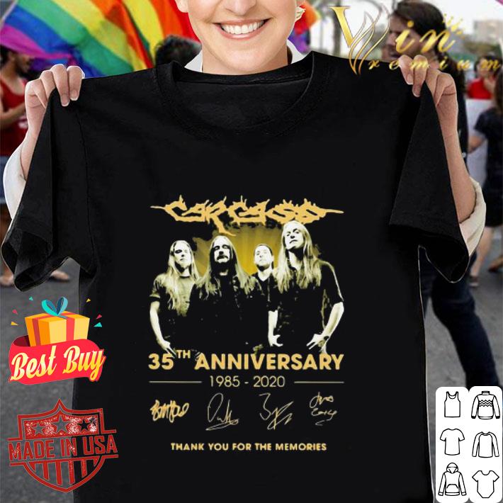Carcass 35th anniversary 1985 2020 signatures shirt Carcass 35th anniversary 1985 2020 signatures shirt