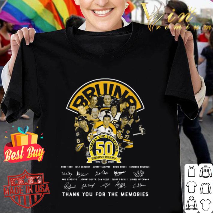 Boston Bruins Stanley Cup Czampions 50 Anniversary signatures shirt