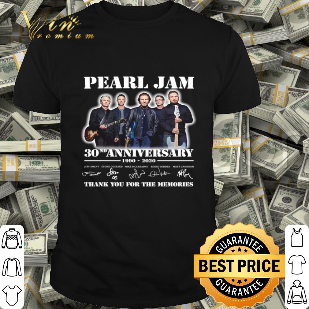 Pearl Jam 30th anniversary 1990 2020 all signature shirt Pearl Jam 30th anniversary 1990 2020 all signature shirt