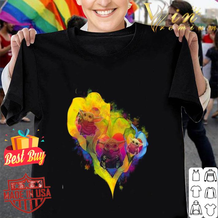 Baby Yoda lover watercolor shirt