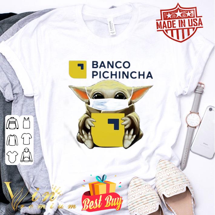 Baby Yoda mask Banco Pichincha Coronavirus shirt