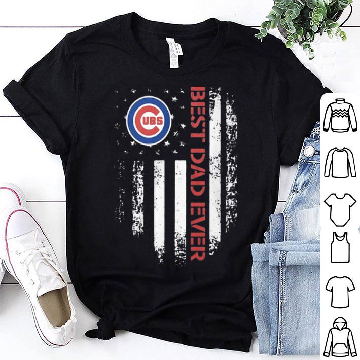 Chicago Cubs Best Dad Ever American Flag Father's Day shirt