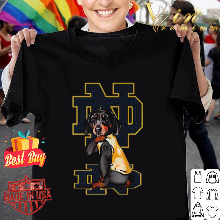 Dachshund Tattoos Notre Dame Fighting Irish Logo shirt