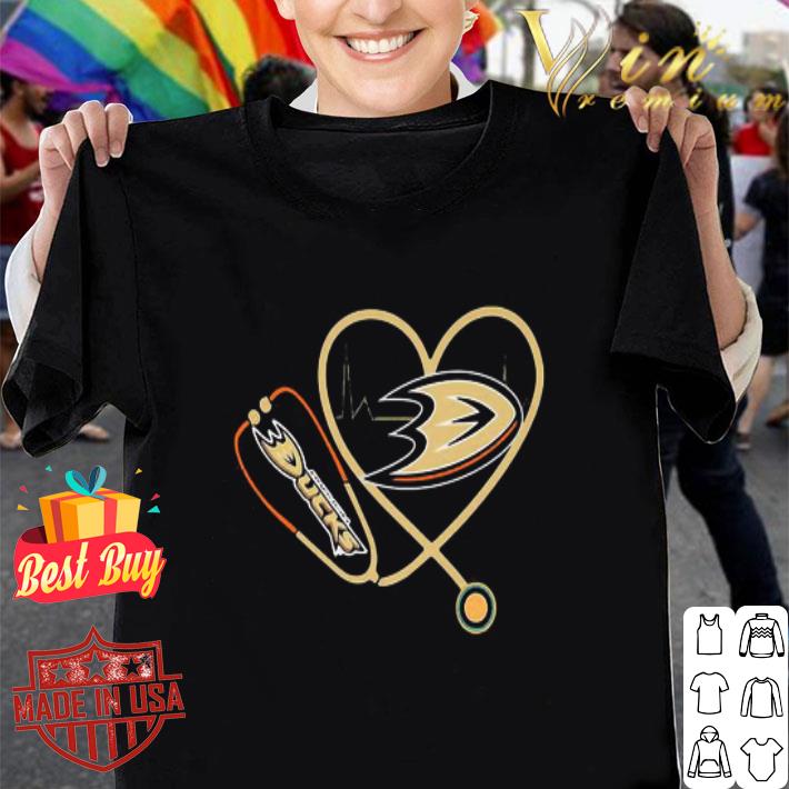 Anaheim Ducks stethoscope heartbeat shirt