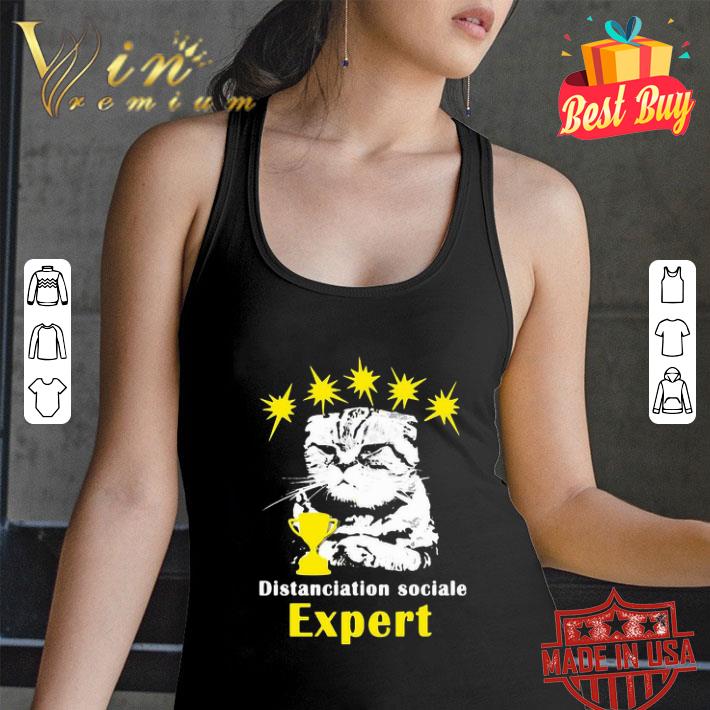 Cat Distanciation Sociale Expert Cup Coronavirus shirt Cat Distanciation Sociale Expert Cup Coronavirus shirt