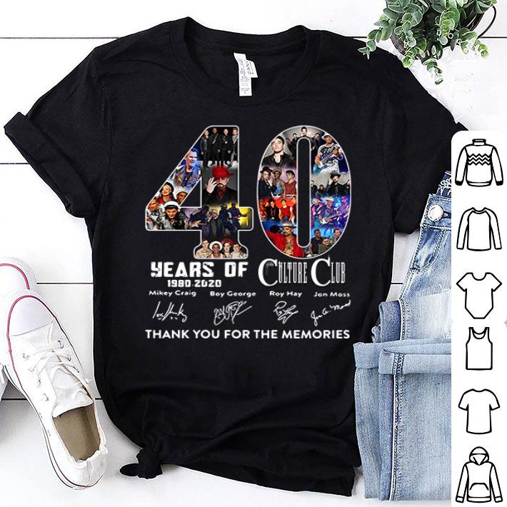 40 Years Of Culture Club 1980-2020 Signatures shirt