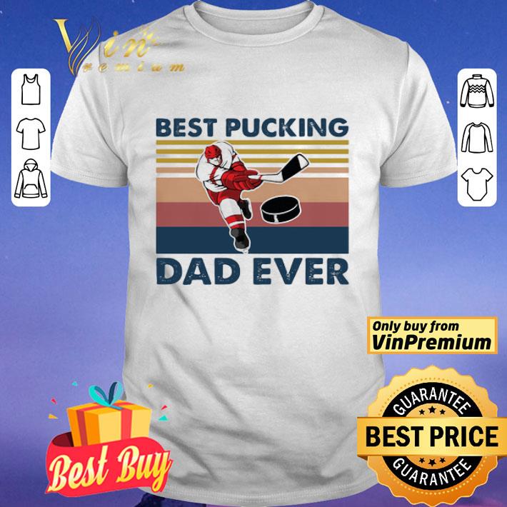 Hokey best pucking dad ever vintage shirt