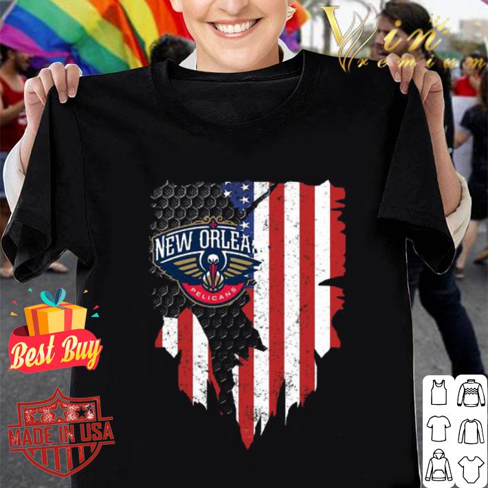New Orleans Pelicans American Flag 4th Of July Independence Day shirt