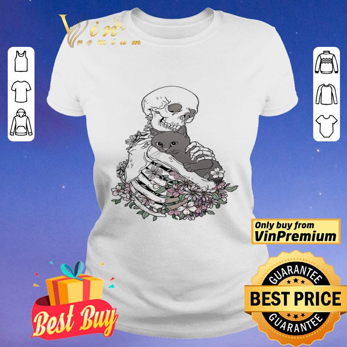 Skeleton Hug Cat Flower shirt Skeleton Hug Cat Flower shirt
