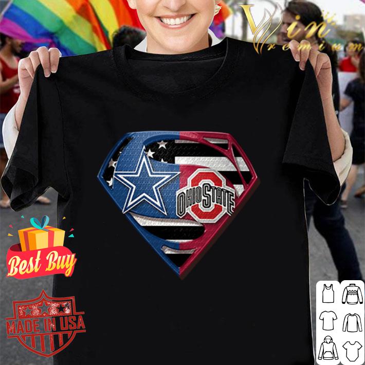 Dallas Cowboys and Ohio State Buckeyes inside me Superman logo shirt