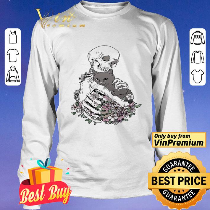 Skeleton Hug Cat Flower shirt Skeleton Hug Cat Flower shirt
