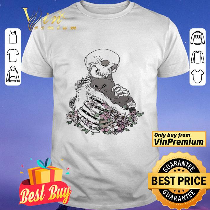 Skeleton Hug Cat Flower shirt Skeleton Hug Cat Flower shirt